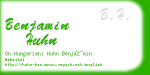 benjamin huhn business card